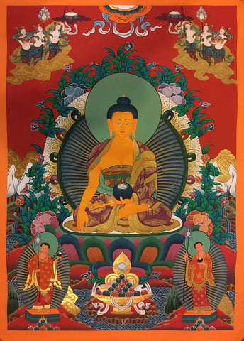 Hand Painted Shakyamuni Buddha Thangka 80x60cm NTH137